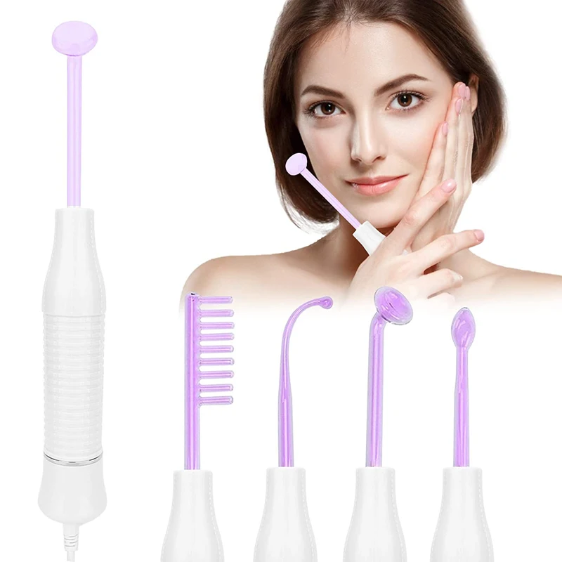 High Frequency Facial Machine Skin Therapy Electrode Wand Neon Electrotherapy Glass Tube Acne Spot Remover Face Skin Care Device