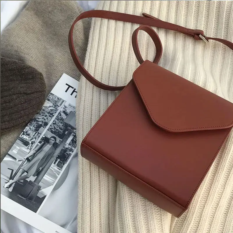 RanHuang New Arrive 2024 Women's Vintage Flap Brief Messenger Bags Pu Leather Small Shoulder Bags  Crossbody Bags bolsa feminina