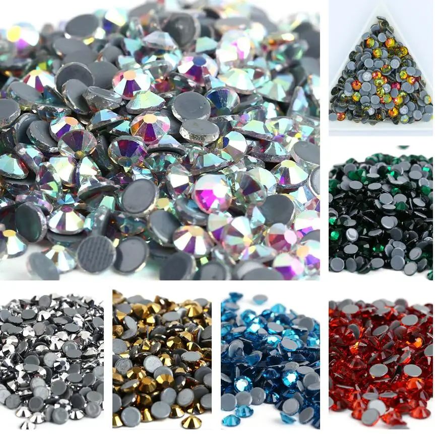 

1440pcs/bag SS10(2.7~2.9mm) 40 Colors DMC Flatback Crystals Hot Fix Rhinestones, Glass Strass Sewing & Fabric Garment Rhinestone