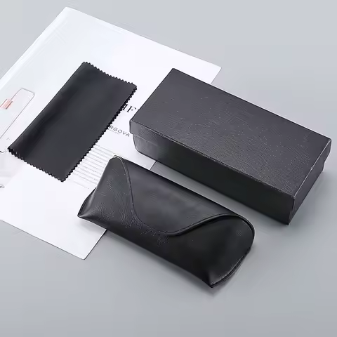 New Fashion Sunglasses Glasses Case Compression Resistant Storage Leather Case Soft Case Outer Box Set Men Women Glasses Case