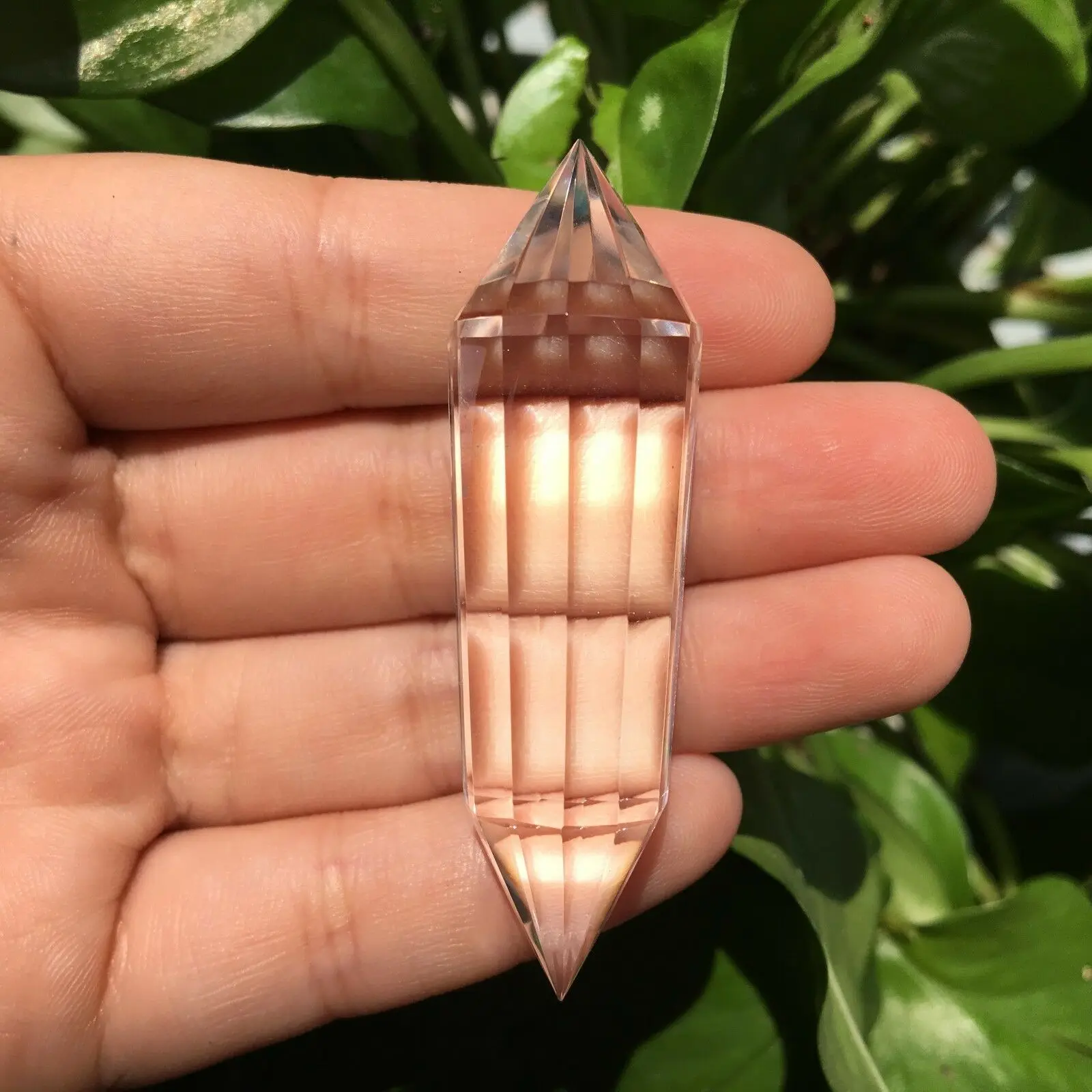 12Sided Natural Clear Double Terminated Vogel Inspired Crystal Wand