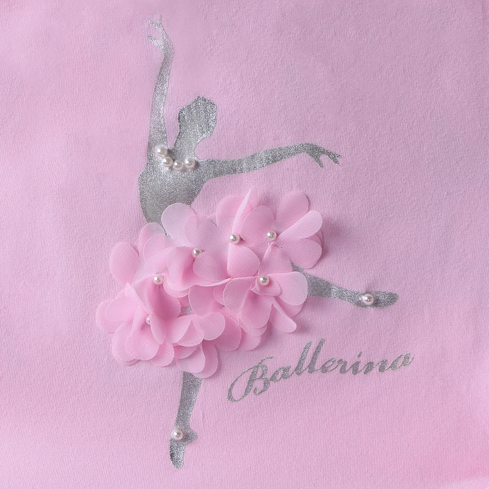 BAOHULU abito da balletto per ragazze in cotone Ballerina Tutu di balletto professionale abito da ballo per ragazze abito da ragazza a maniche corte con fiore di perle