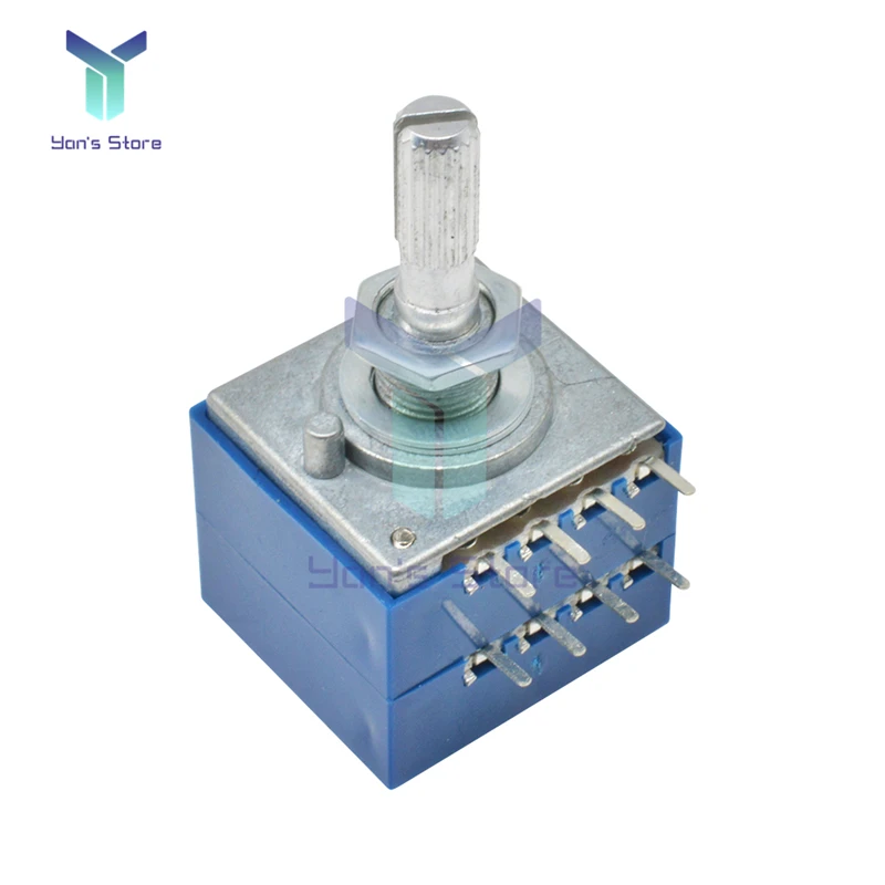 Potensiometer Putar ALPS RH2702 A100K 100K 50K Potensiometer Ganda 8 Kaki Potensiometer Volume Amplifier Speaker Stereo