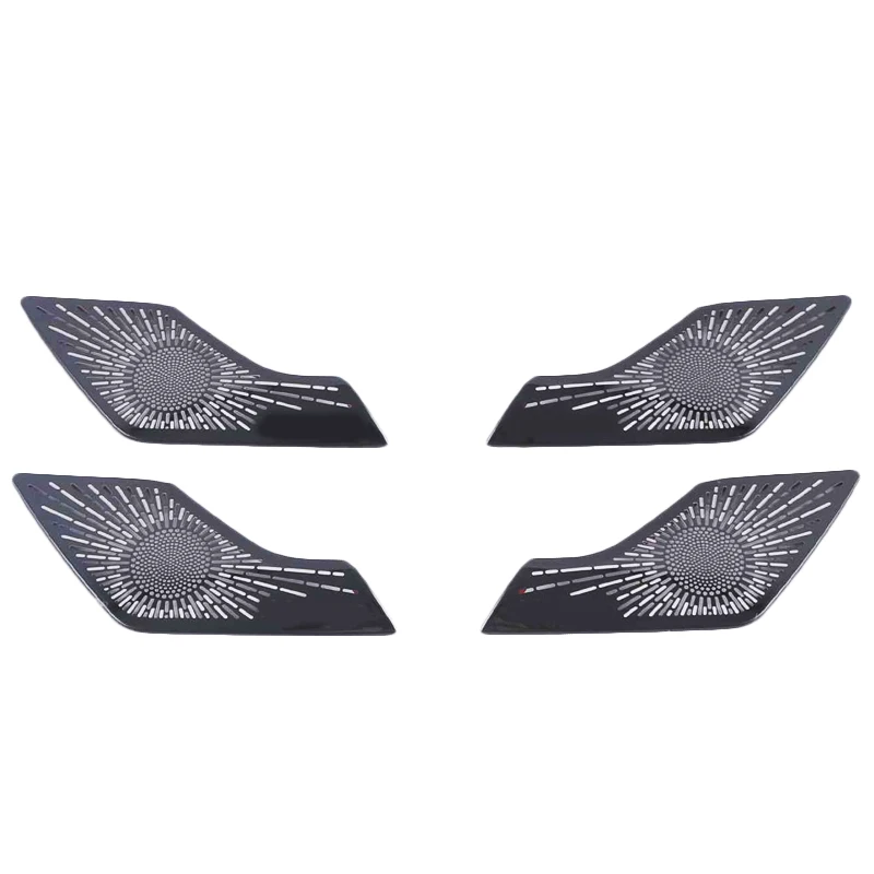 For Skoda Karoq 2018 2019 2020 Car-styling stainless steel Car Door Audio Speaker Decorative Cover Trim 3D sticker