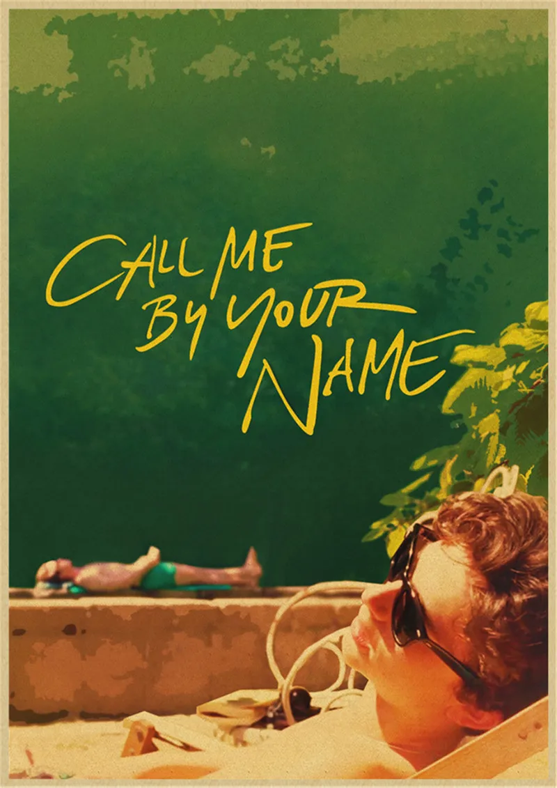 الفيلم الكلاسيكي اتصل بي باسمك كرافت ورقة المشارك غرفة نوم المعيشة أريكة جدار ديكور فني للمنزل صورة اللوحة الرجعية