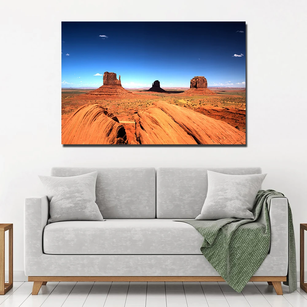 Monument Valley United States Landscape Poster Canvas Painting For Home Decor Wall Art Pictures For Living Room