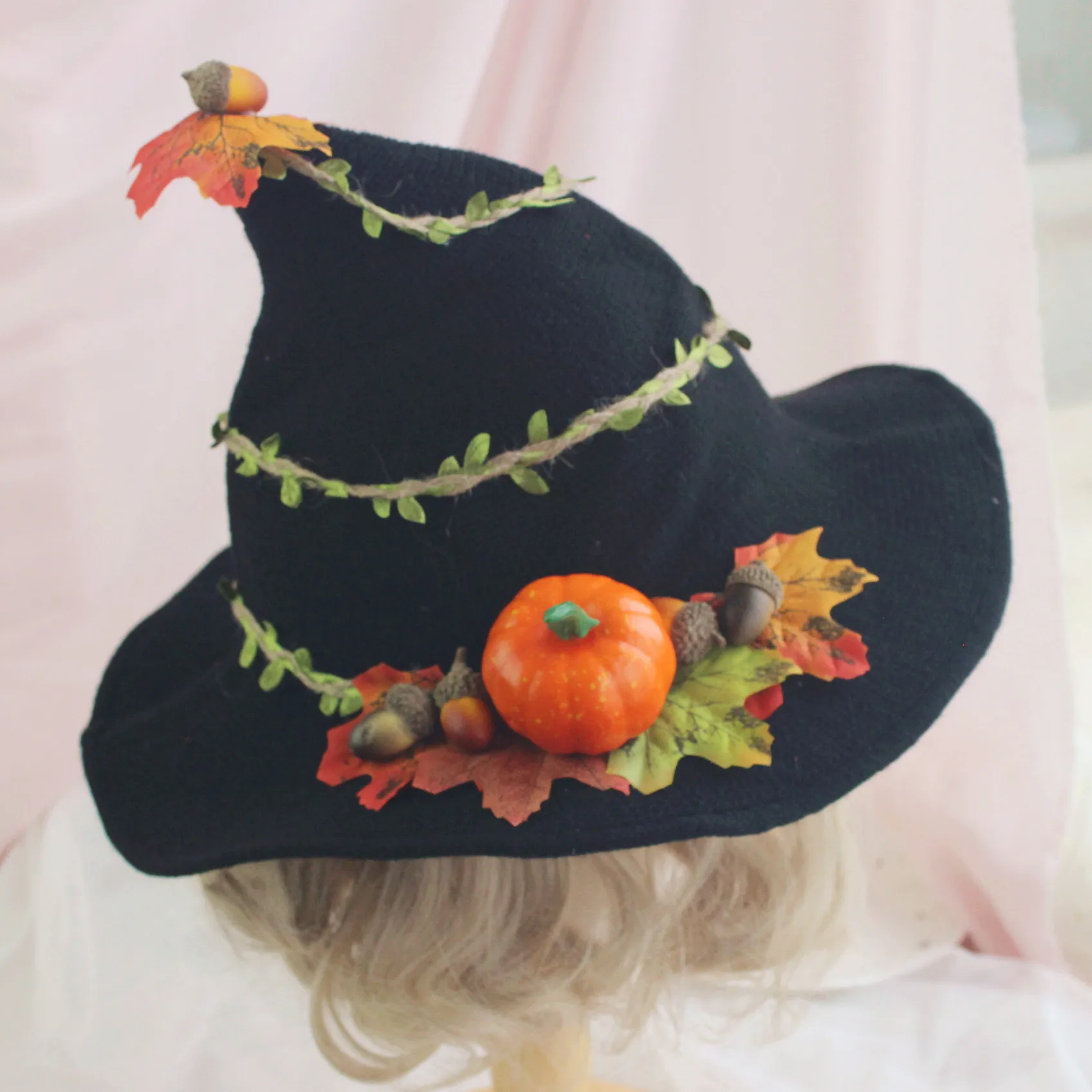 Original Design Halloween Pumpkin Fairy Tale Wizard's Hat Black Wizard Hat Lolita Gadget Cos Comic Show Accessories