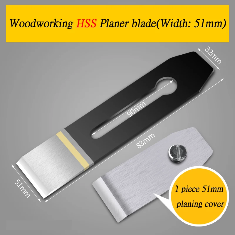 Imagem -05 - Hand Planer Blade And Plane Ferro 38 mm 44 mm 51 mm Hss Hss Planer Cutter Plaina Woodworking Planer Saw Blades Iron Plane 11 13 2