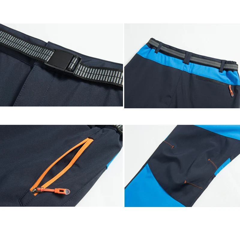 TRVLWEGO pantaloni da Trekking invernali da uomo Trekking interno in pile Soft Shell termico maschile sport all'aria aperta sci Walking pantaloni da campeggio