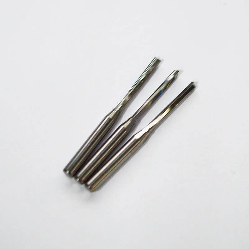 Fresa de aço de tungstênio e risco 3.175, ferramenta de corte, corte de metal de pvc acrílico com painel de densidade, faca de gravação