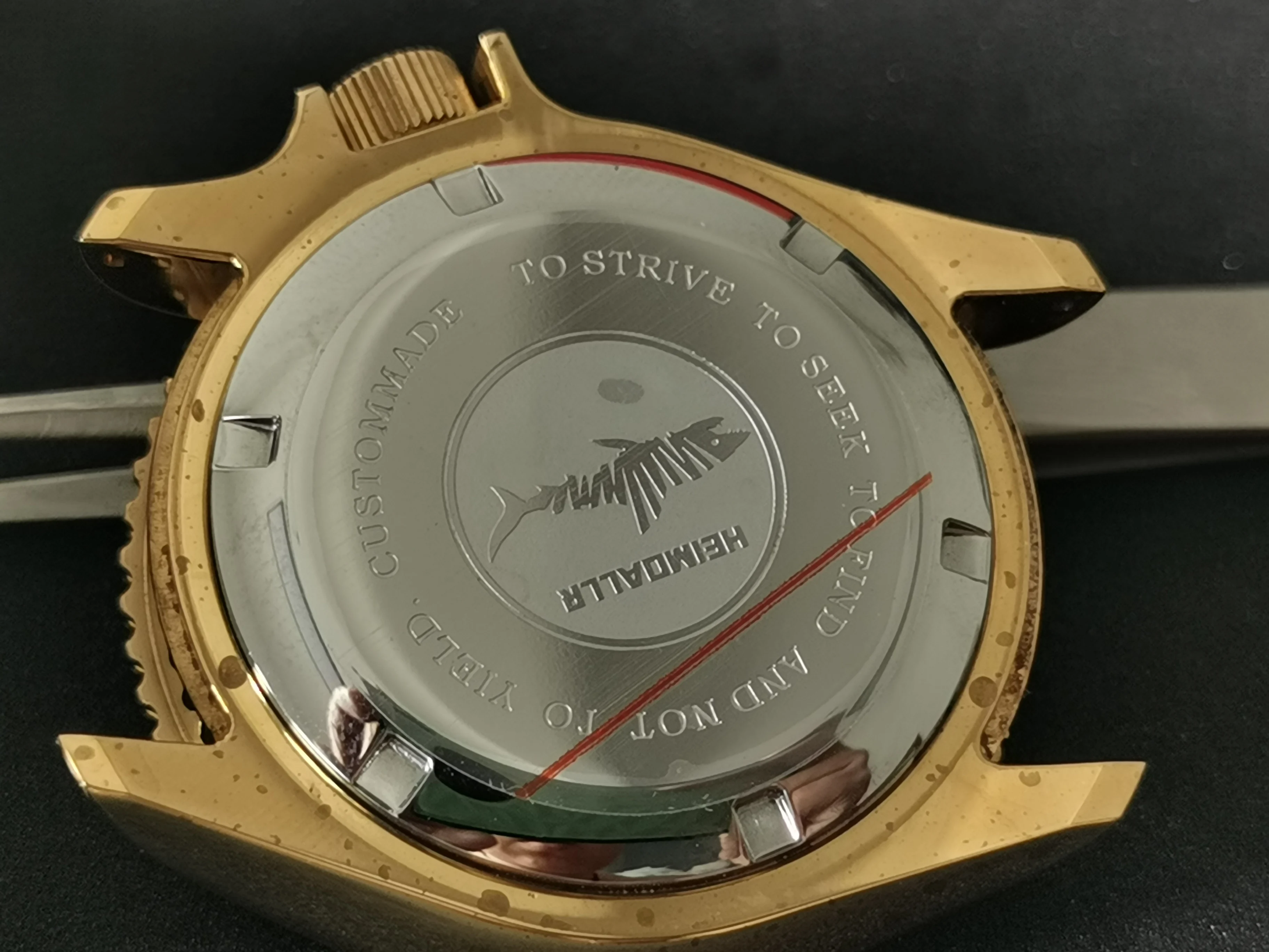 Skx007 alumínio bronze caso submersível adaptar ao japonês seiko nh35a/nh36a movimento automático 43mm