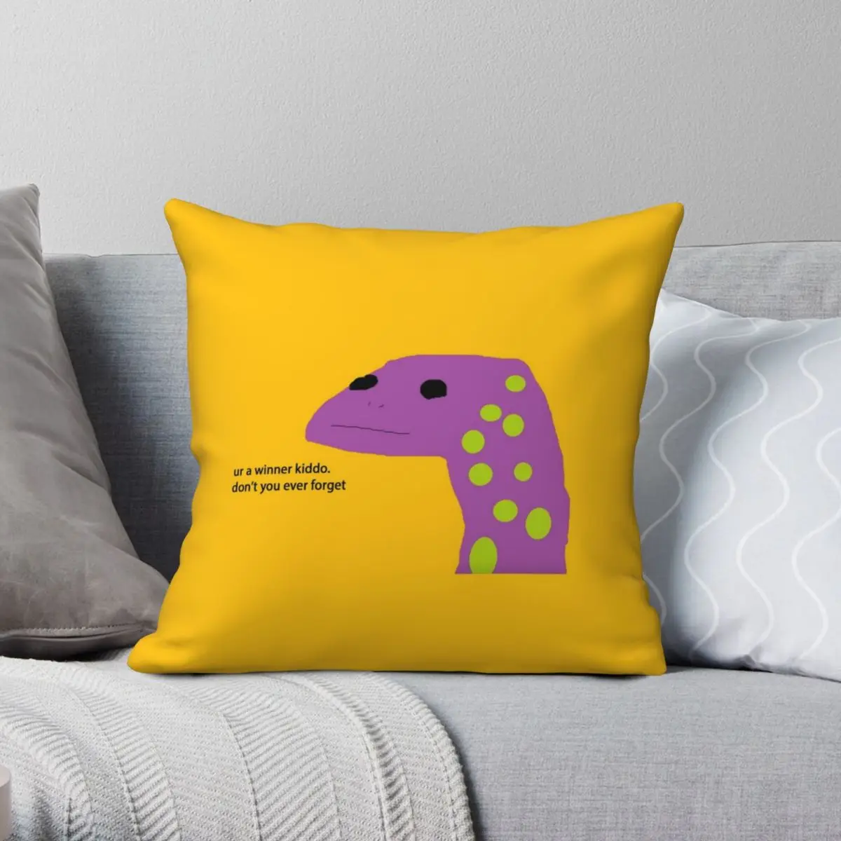 

Motivational Lizard Pillowcase Polyester Linen Velvet Pattern Zip Decor Throw Pillow Case Sofa Seater Cushion Cover