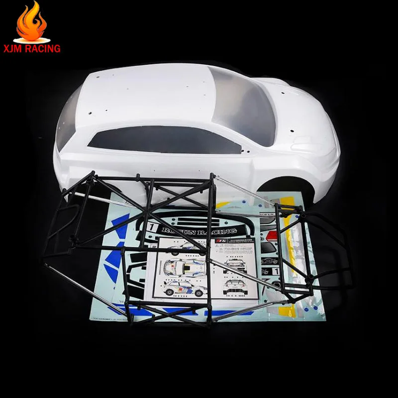 Plastic Body Cover Body Shell with Full Protection Roll Cage for 1/5 ROVAN ROFUN RACING RF5 4WD WRC Rally MCD Rc Car Toys Parts