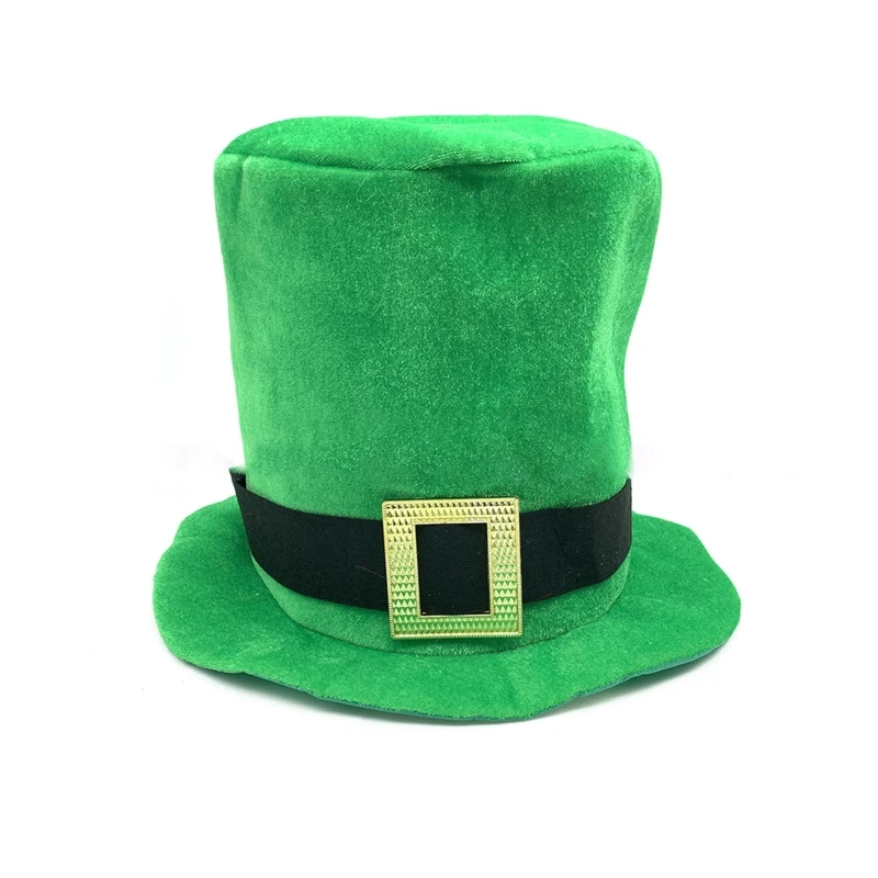 Cappello da stufa Unisex cappello a cilindro in sciamano irlandese cappello Leprechaun cappello verde irlandese per Accessori Costume Patrick Day