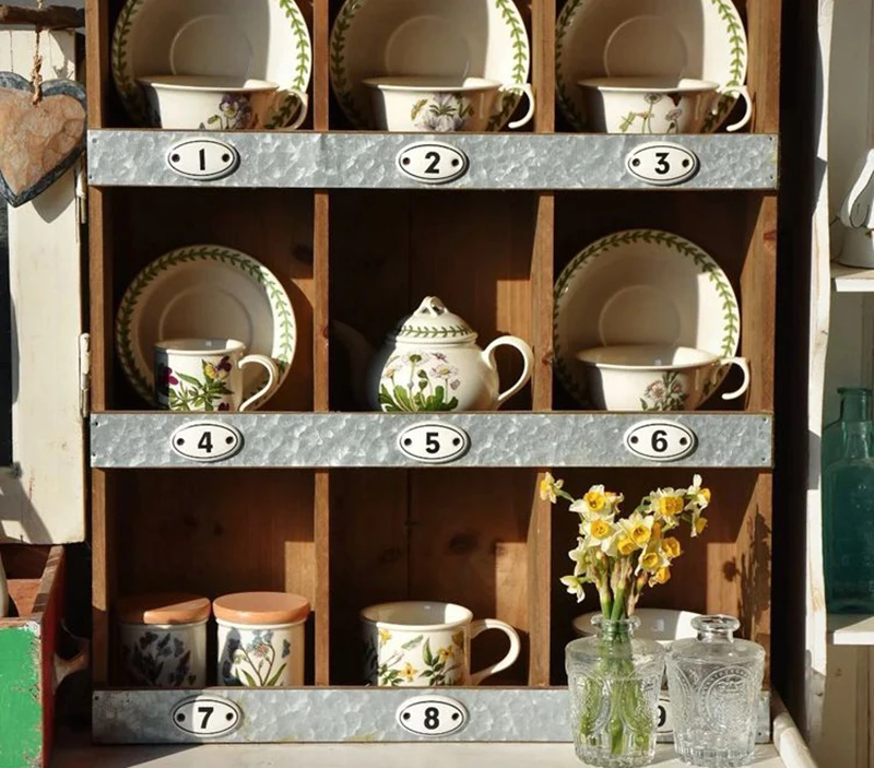 1x Ceramic Number Plate Sign Cabinet Multi-function Distinction Mark Arabic Numerals Handle
