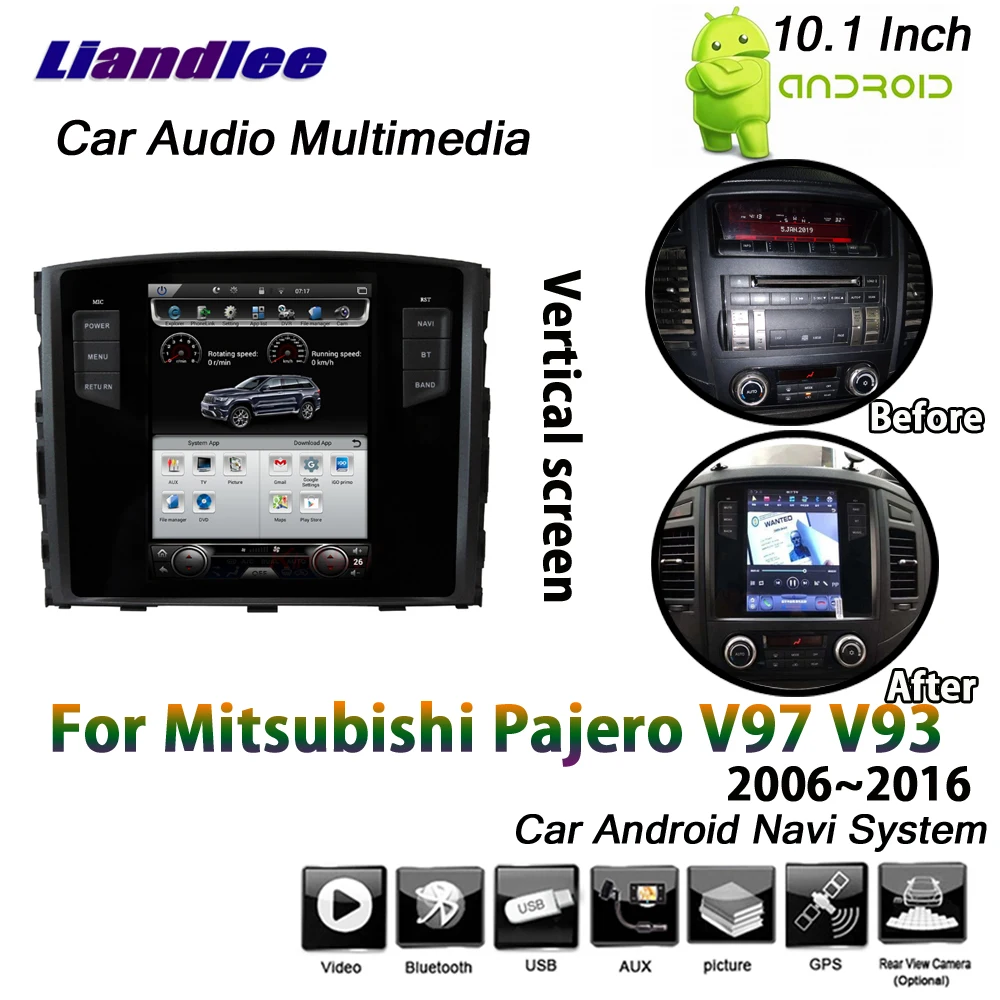 

Для Mitsubishi Pajero V97/V93 2006-2016 автомобильный Android мультимедийный GPS навигатор карта 10,1 "2 + 32 ГБ 6,0 вертикальный экран