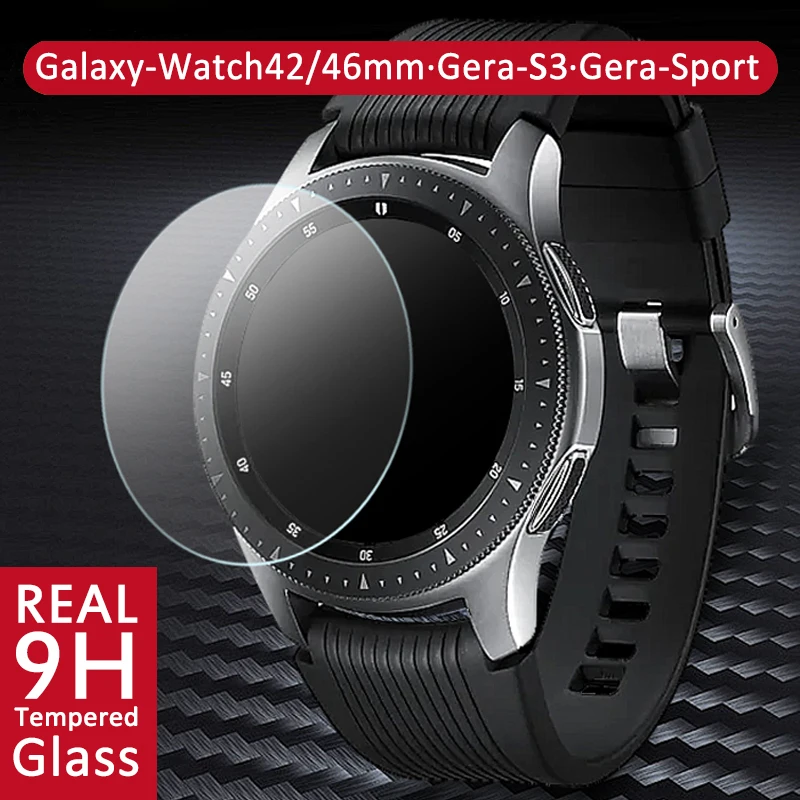 Tempered Glass Screen Protector for Samsung Galaxy Watch 46mm 42mm Protective Screen Guard Film for Gear S3 Sport Watch Upgraded