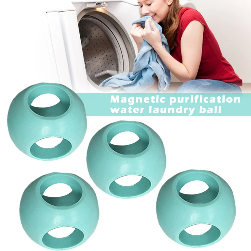 

4 Pcs Reusable Magnetic Laundry Anti Limescale Ball Machine Ball Durable Washing Accessories Laundry Products