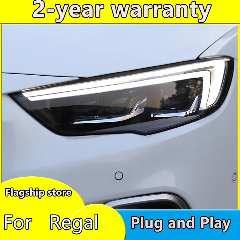 Car Styling LED headlights for Buick Regal for 2017-2018 Regal head lamp LED Lens Double Beam ALL LED headlight