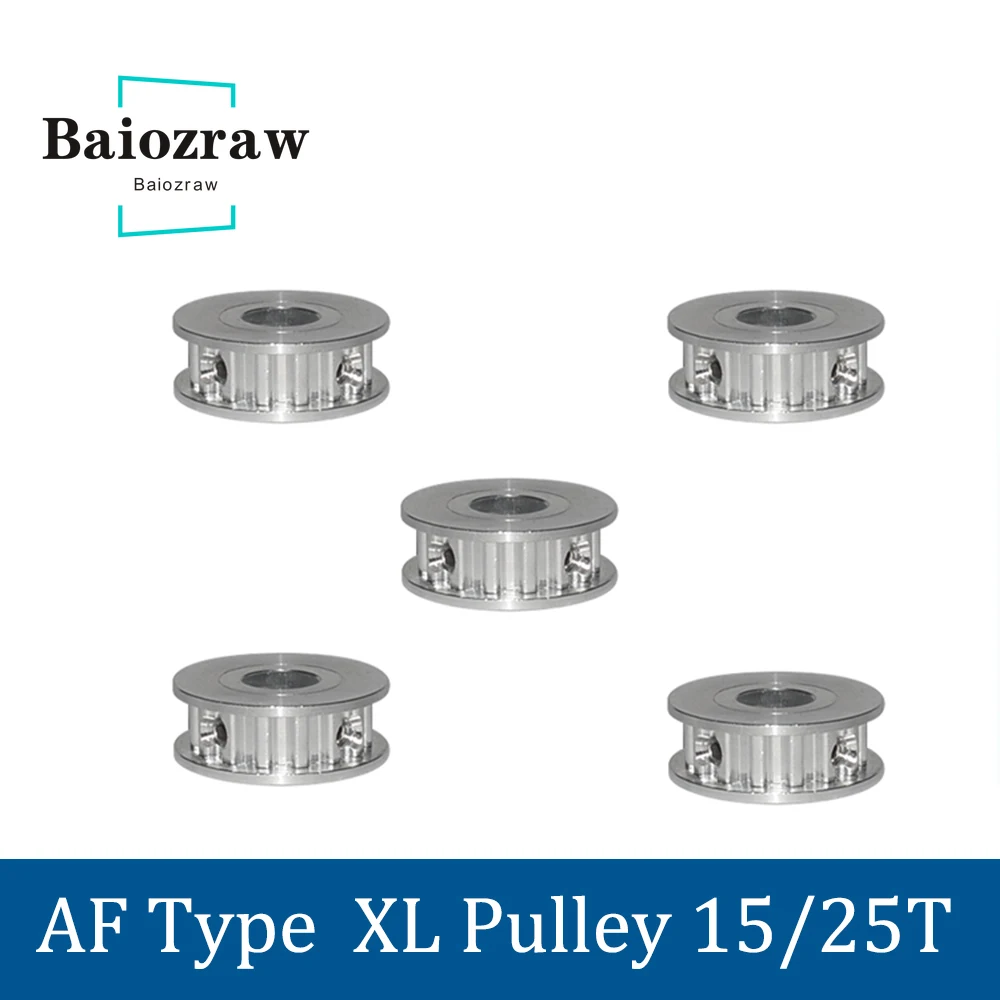 3D Printer XL Timing Pulley AF Type Aluminum Alloy 15 25 Teeth Bore 10mm 8mm Belt Width 6mm 17mm  XL Pulley 3D Printer Parts