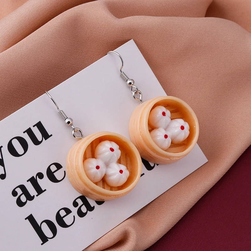 Neue Mode Emaille Kirsche Bier Dinosaurier Schmetterling Baumeln Ohrringe für Frauen Cartoon Design 3D Würfel Ohrringe Lustige Schmuck – Detail 36