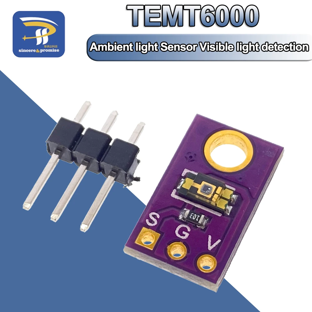 TEMT6000 Ambient Light Sensor Analog Light Intensity Module Visible Light Sensor Detection For Arduino