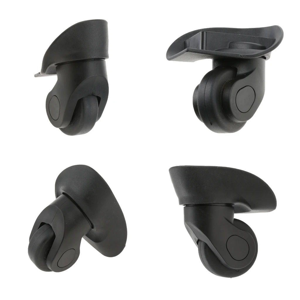 4 Pieces A20 Suitcase Luggage Mute Wheels Replacement Casters for Trolley Black - Easy Installation