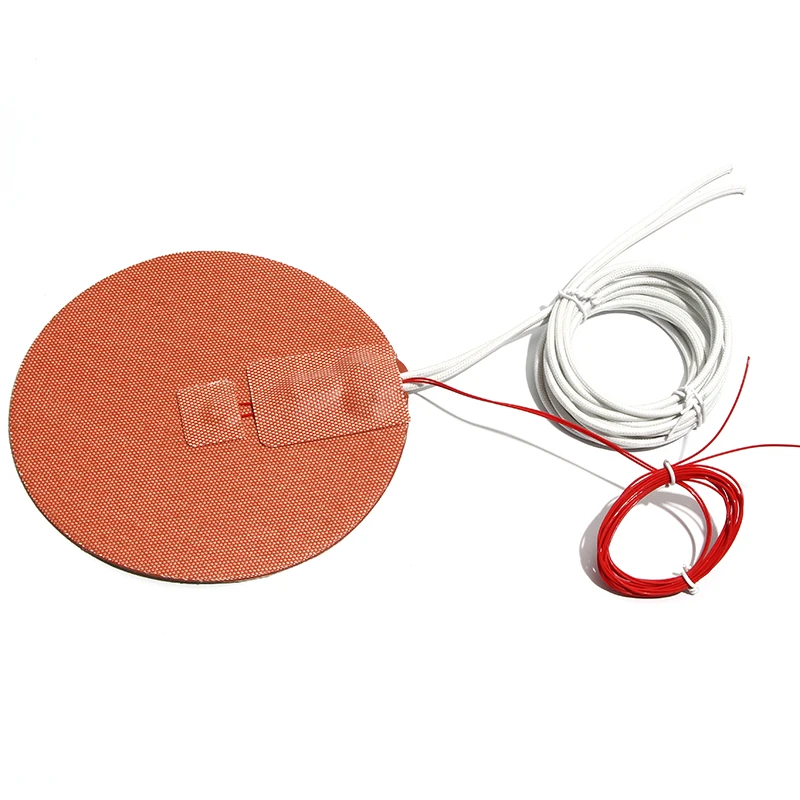 LUJINXUN NTC 100K Thermistor Silicone Heating Pad Dia.50/80/100/150mm 60W/100W/130W/180W 3D Printer Heater 3M Self-adhesive