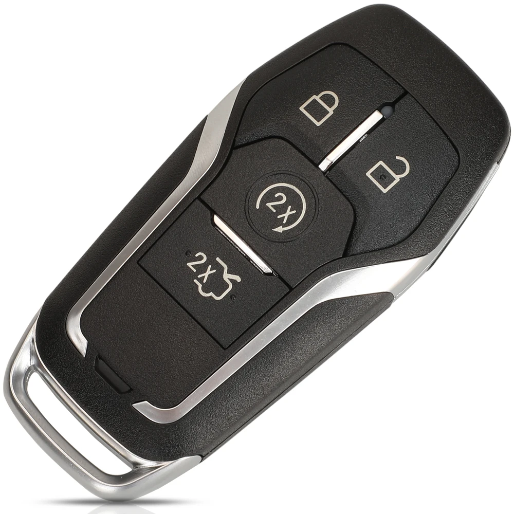 Jingyuqin 3/4/5 Buttons Smart Remote Key Case For Ford Mustang Edge Explorer Fusion Mondeo Kuka Car Shell Fob Uncut Blade