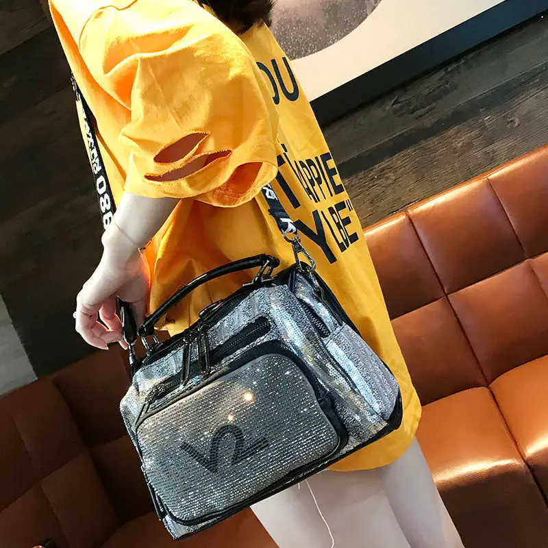 New Arrival Durable High-Quality Ladies Hand Bags Diamond Bag Luxury Women Handbags Brand 2024 Rhinestone Ita Tote Shoulder Bag