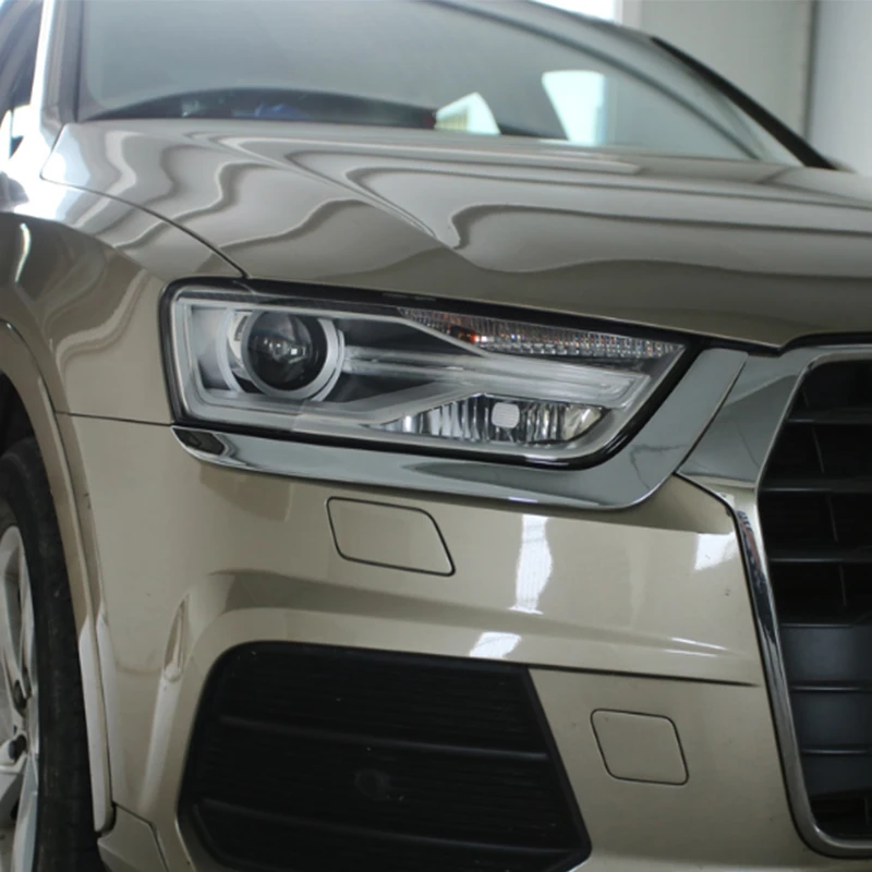 

Car ABS Chrome Headlight Front Fog Lamp light cover For AUDI Q3 2012-2016