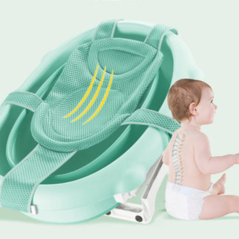 

Baby Shower Bath Tub Pad Non-Slip Bathtub Seat Adjustable Newborn Safety Security Bath Support Cushion Foldable Soft Pillow