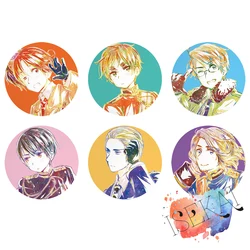 Axis Power HETALIA Anime badge Italy UK USA German France Japan Metal Badge Brooch Pins