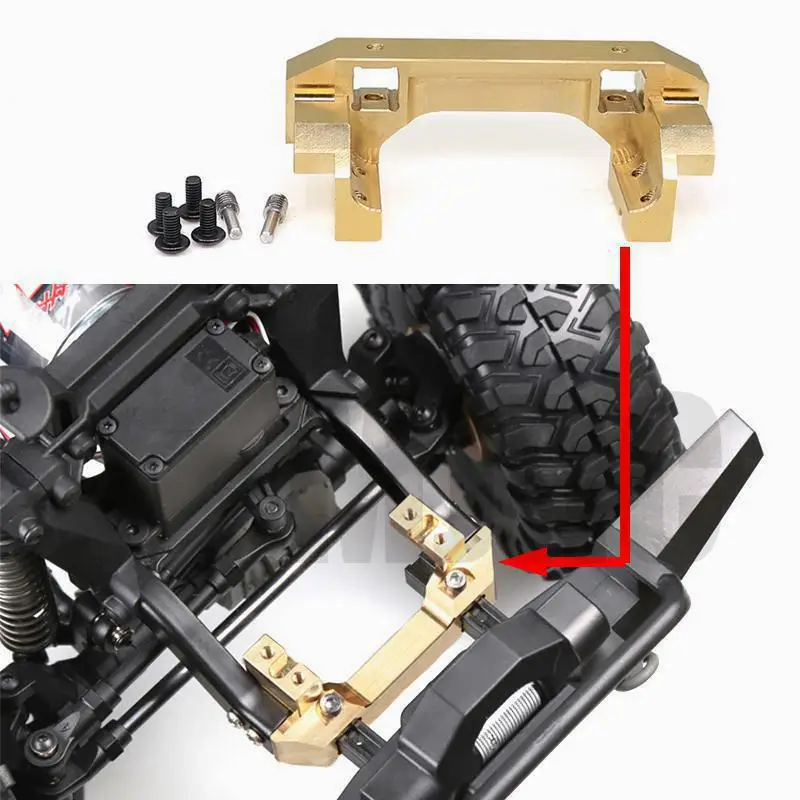 

YEAHRUN Brass 118g Heavy Duty Front Bumper w/Servo Mount For Trax For TRX-4 For TRX4 1/10 RC Car