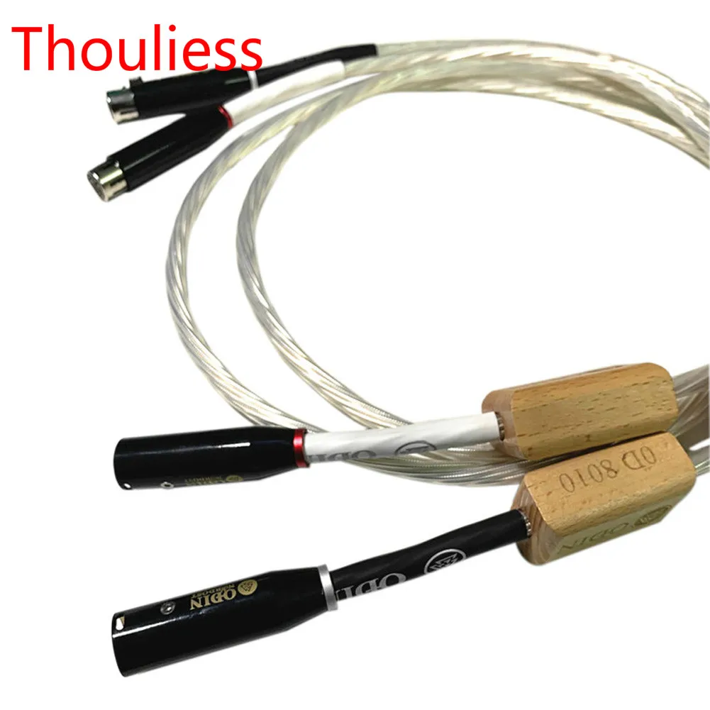 

Thouliess HiFi Single Crystal Silver Nordost Odin XLR Balanced Reference Interconnect Cable 3pin XLR Male to Female Audio Cable