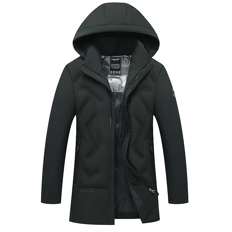 Manteau imperméable à capuche avec fermeture éclair pour homme, parka de neige chaude et épaisse, style décontracté, résistant, grande taille 4XL