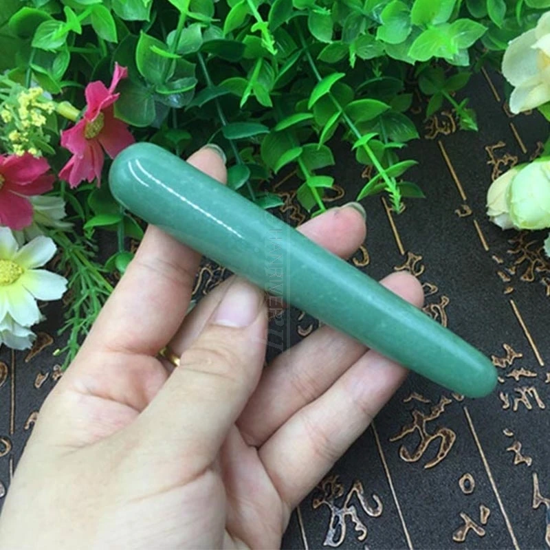 

Natural Jade Powder Beauty Massage Bar Point Bar Scraping Board Crystal face warp pole guasha