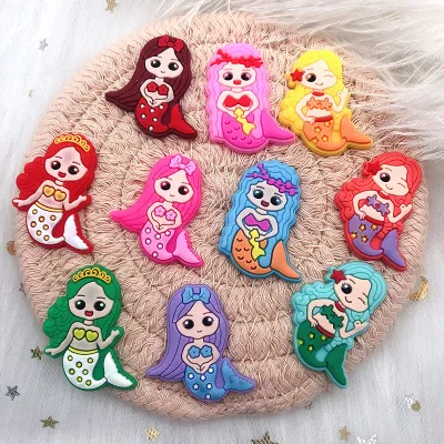 10pcs Fashion Korean Cartoon Mermaid Princess Modeling Material for Colorful Princess Hair DIY Clip Material Dance Party Hairpin