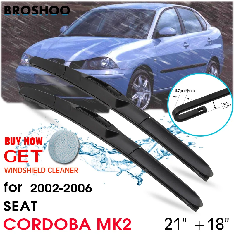 

Car Wiper Blade Front Window Windscreen Windshield Wipers Blades Auto Accessories For Seat CORDOBA MK2 21"+18" 2002-2006