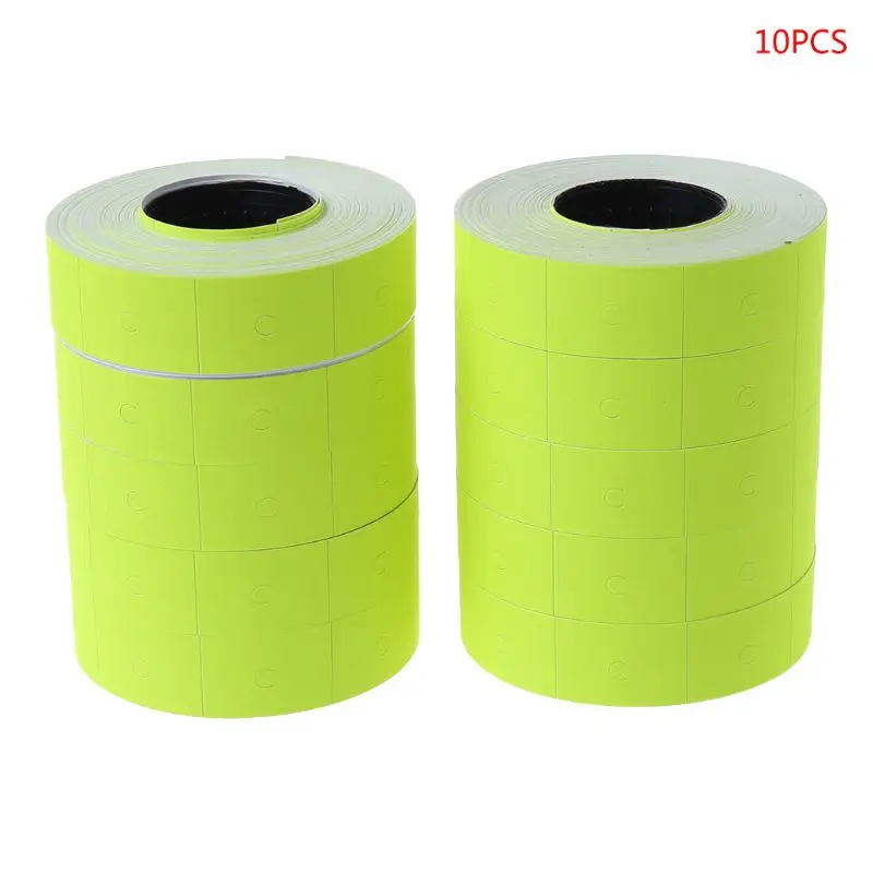 10 Rolls 5000 Pieces Double Row Colorful Price Label Paper Tag Mark Sticker For MX-6600 Labeller