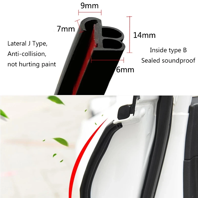 Car Door Edge Scratch Protector Strips Auto Stickers Car Seal Door Mouldings Universal Interior Accessories Styling Sheet Steel