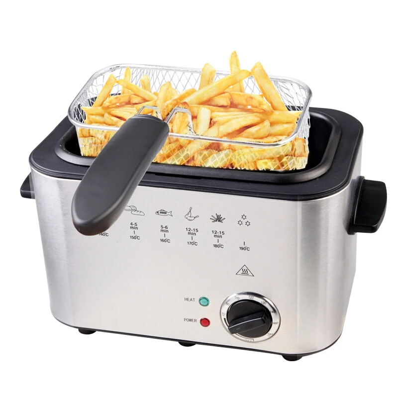 1.2L electric fryer, household non-flammable constant temperature mini multi-function rectangular chicken wings small electric