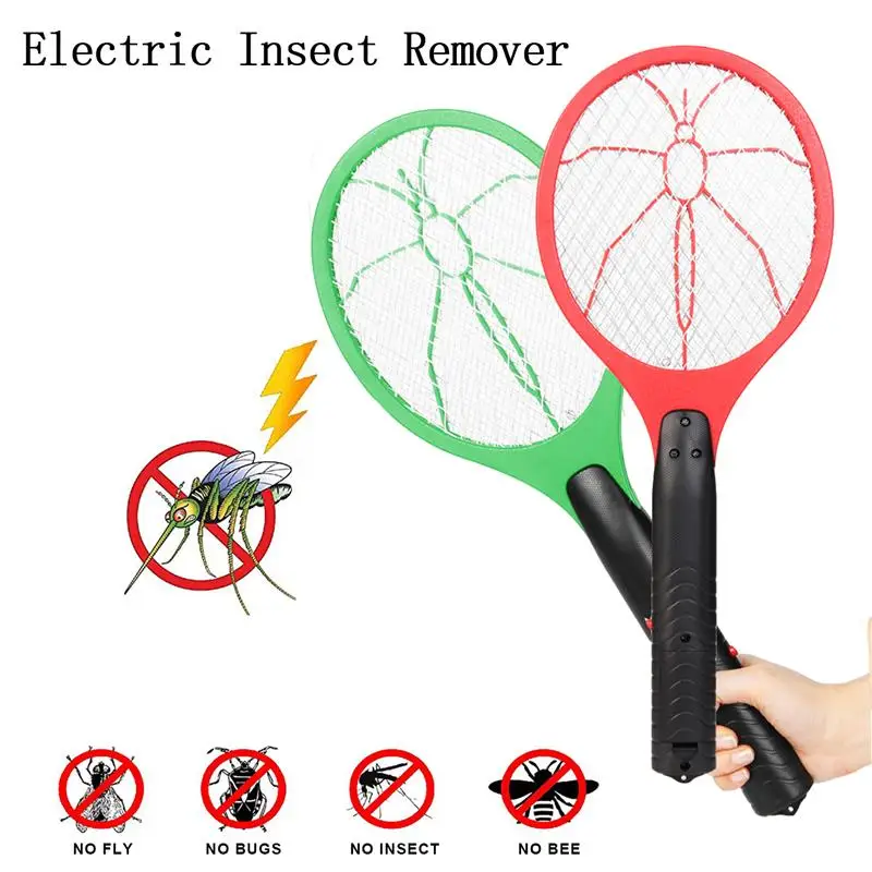 Fly Bat 3 Layer Mesh Bug Racket Portable Pest Insect Control Device Electric Anti-leakage Net Tool  Green