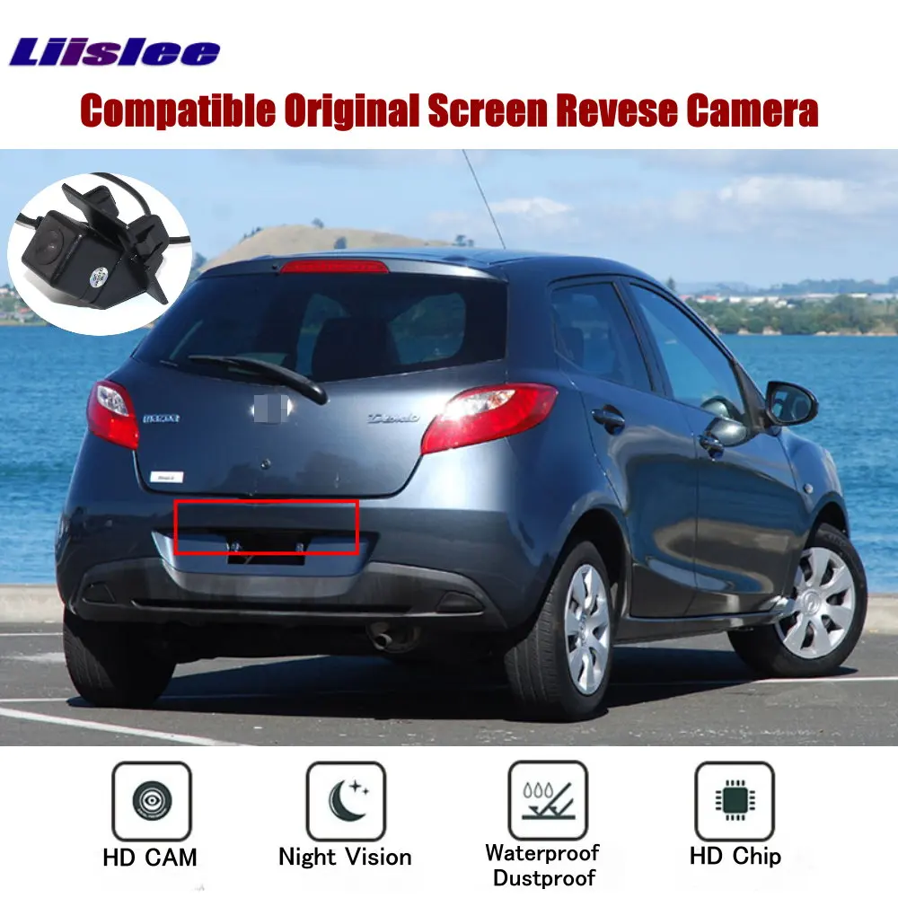 For Mazda Demio 2 Mazda2 Hatchaback 2014-2019 Car Camera Rearview Adapter RCA HD CCD CAM OEM Display Reversing Image Upgrade Kit