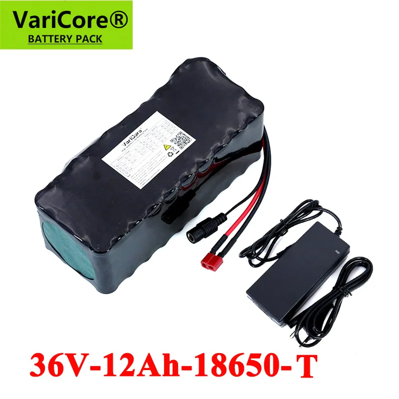 VariCore 36V 12Ah 18650 Lithium Battery pack High Power with BMS+ 42v 2A Charger