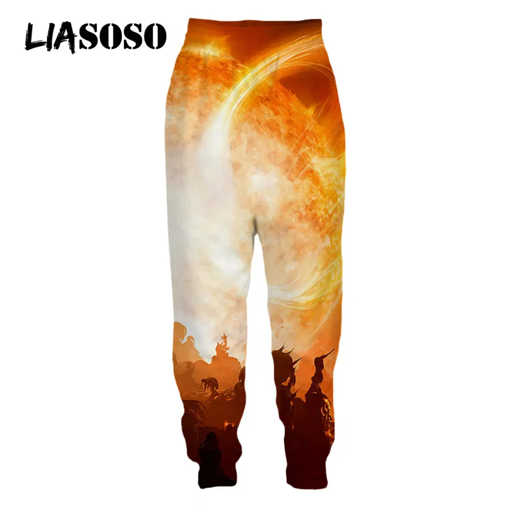 LIASOSO 3D Print Universe Hot Galaxy Jogging Sport Pants Men Women Breathable Clothing Trendy Oversized Sweatpants Streetwear