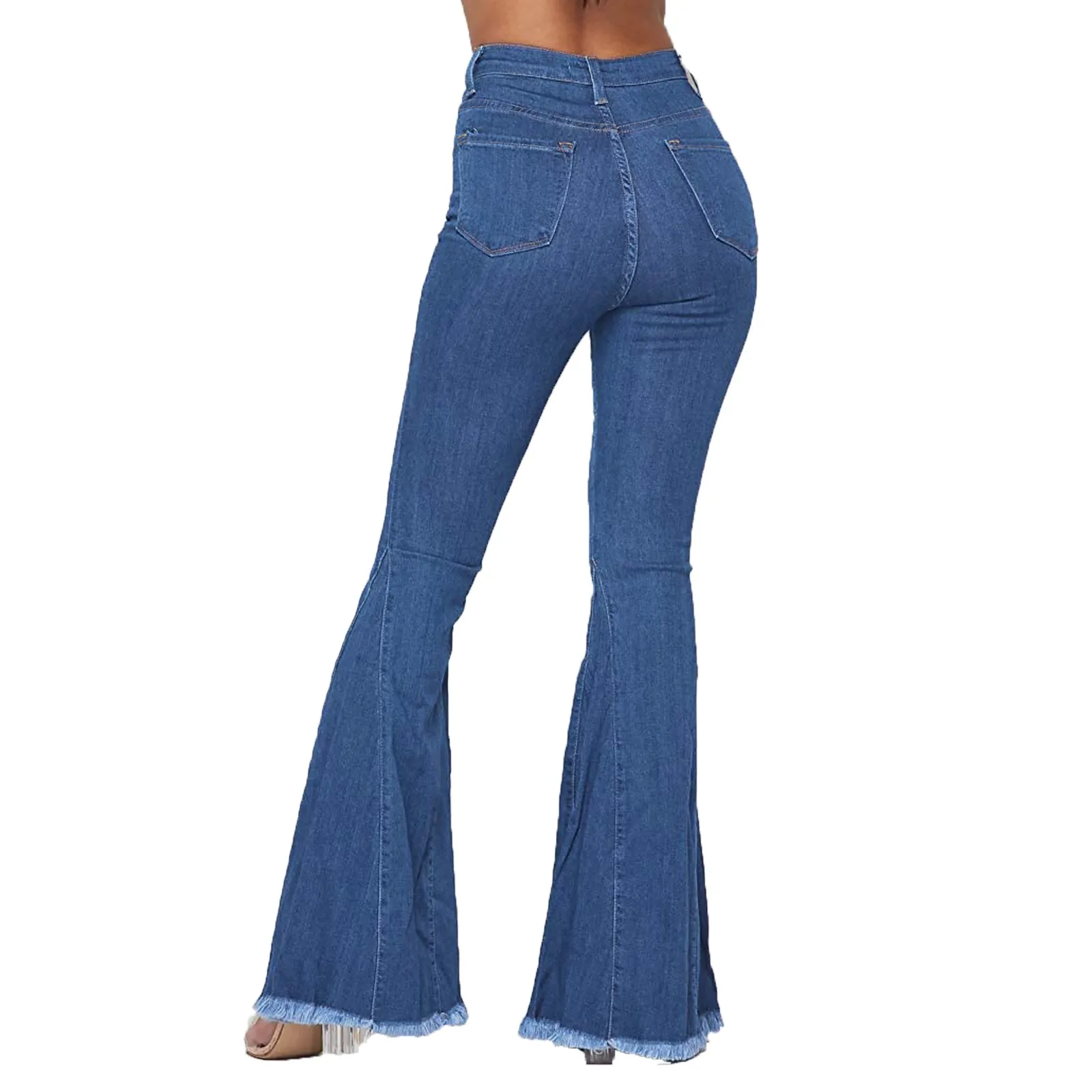 LIBIELIY Jean Femme High Waist Stretch Micro Flare Skinny Slim Tight Long Jeans For Women Push Up Denim Pant Pantalones De Mujer