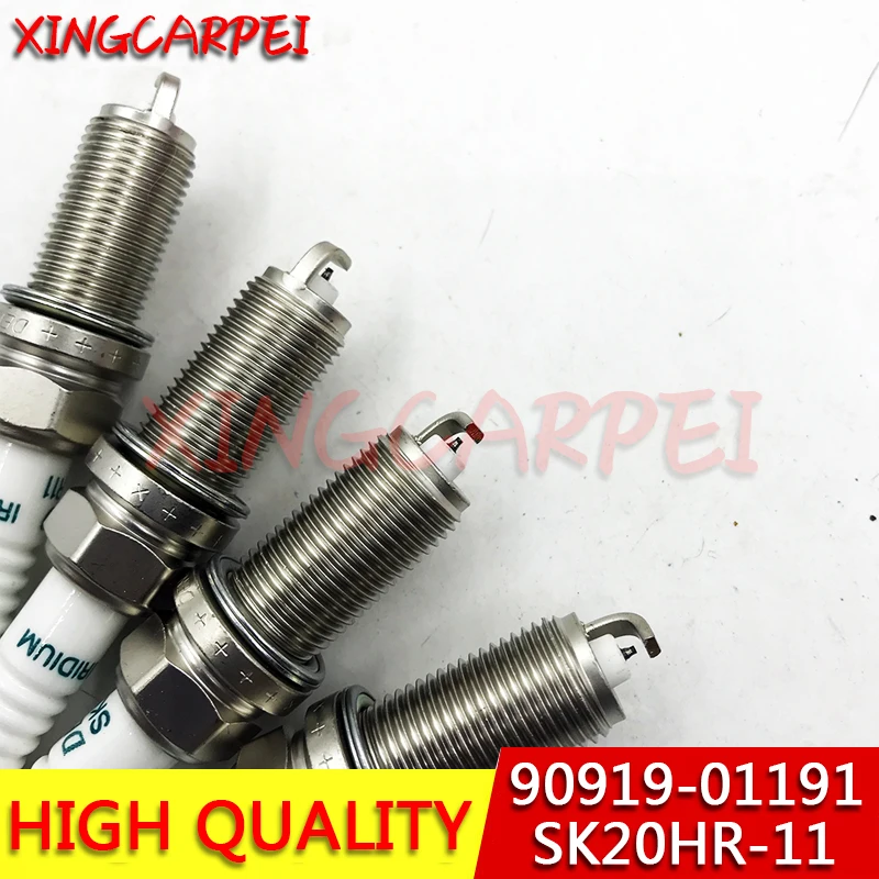 4pcs 90919-01191 SK20HR 11 Iridium Spark Plug For BMW Toyota 4Runner Tacoma Volvo  90919 01191 SK20HR-11 90048-51185