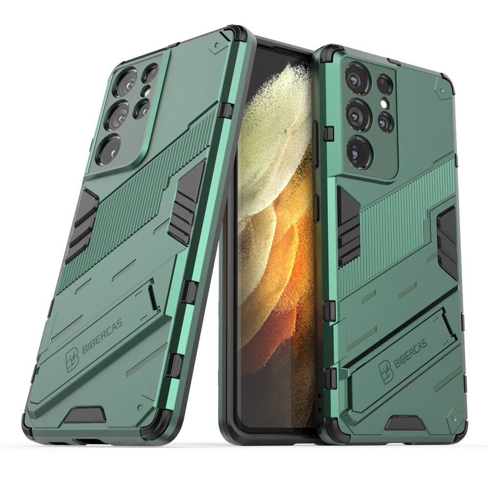 For Samsung Galaxy S21 Ultra Case Shockproof  Robot Holder Stand Armor Cover for Samsung GalaxyS21 Galaxy S21 S 21 Plus Ultra