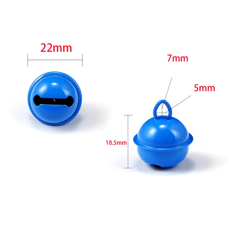 6pcs 22mm Colorful Metal Bell Christmas Bells Jingle Bell for Christmas Tree Decoration/Party Item/Crafts Handmaking Accessories